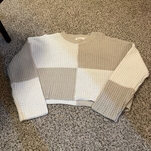 checkered sweater